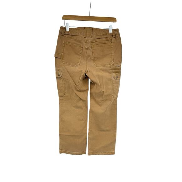 Duluth Trading Women's Fire Hose Relaxed Leg Cargo Work Pants Tan Size 8X27 READ - Picture 2 of 7